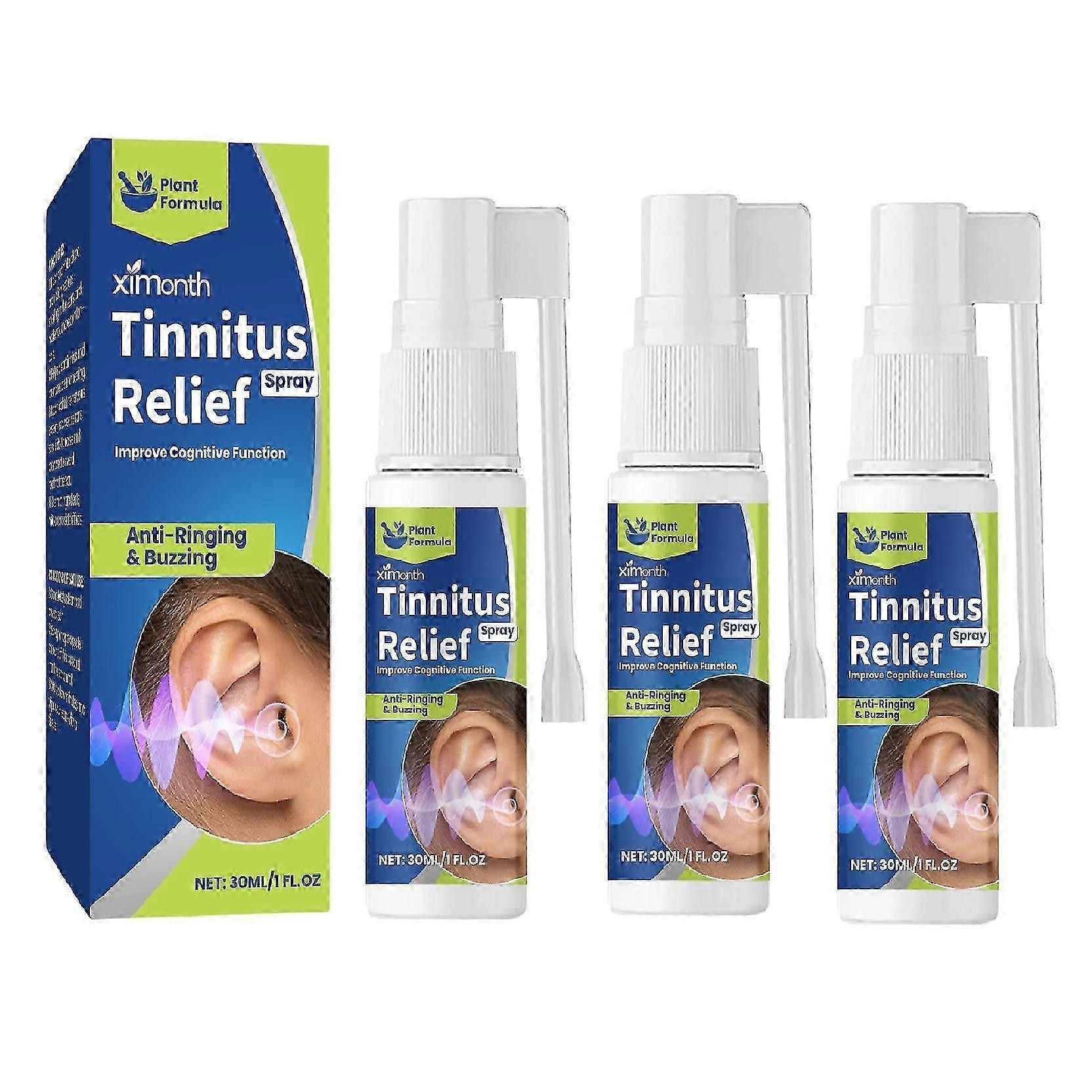 Tinnitus Relief Spray, Tinnitus Relief for Ringing Ears, Natural Tinnitus Treatment for Hearing Loss & Ear Wax Removal, Improves Hearing