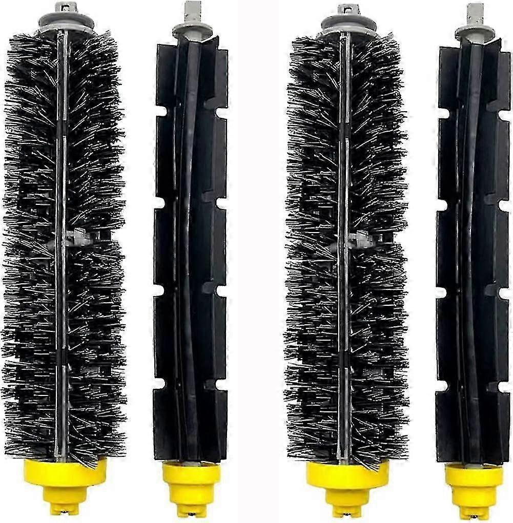 4 Replacement Roller Brush Accessory Kits Compatible With Irobot Roomba 600 Series Vacuum Cleaner 605 606 615 616 620 621 625 630 631 650 653 655 660