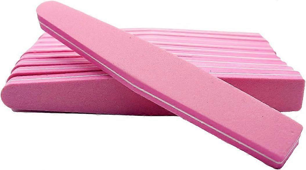 10 PCS-Pink Nail Buffers Set,Double Sided Nail Files 100/180 Grit Nail Buffer