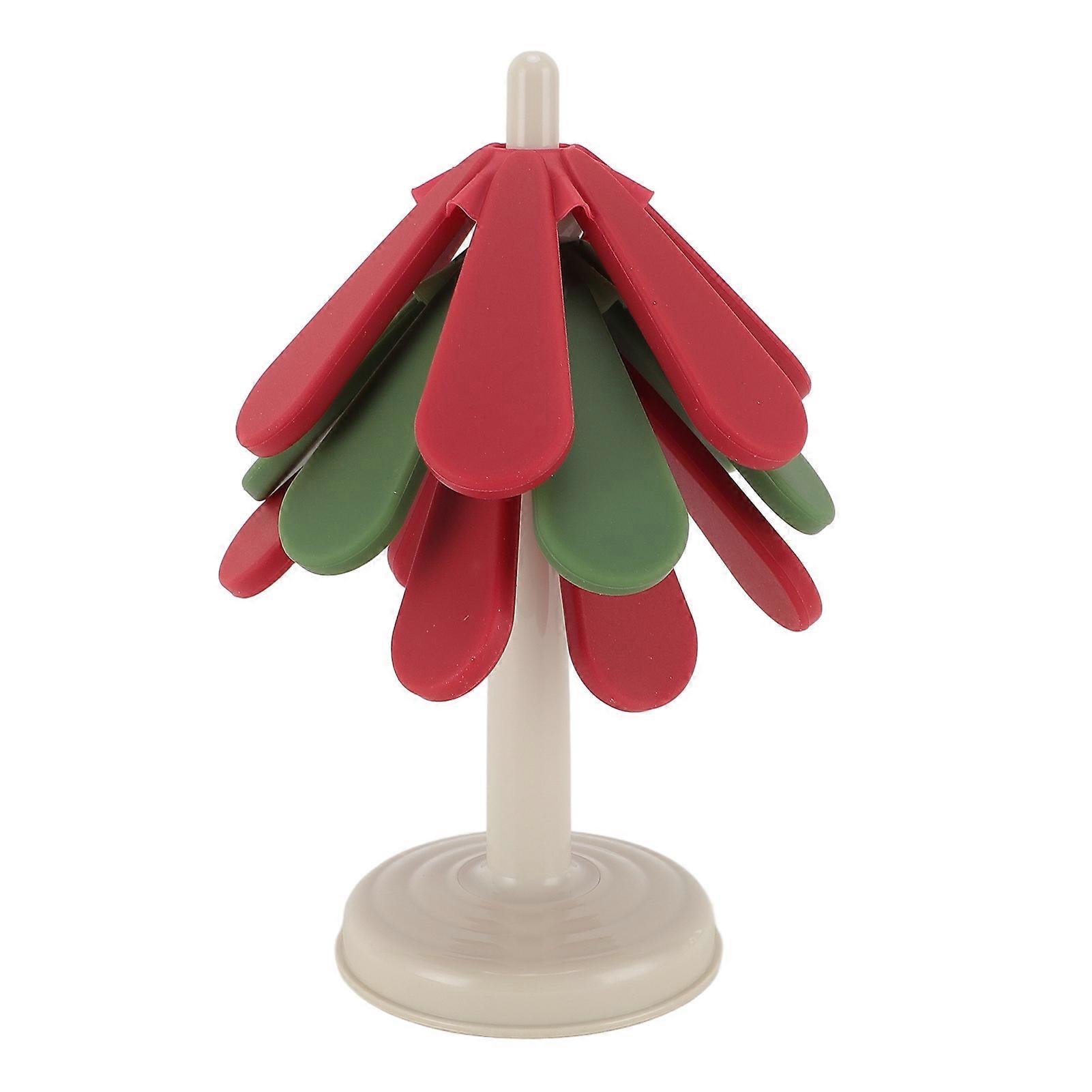 Tree Shape Foldable Silicone Insulation Mat Heat Resistant Coaster