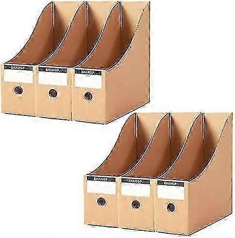 6 Pack Magazine File Holder Cardboard Office Box File File Storage ...
