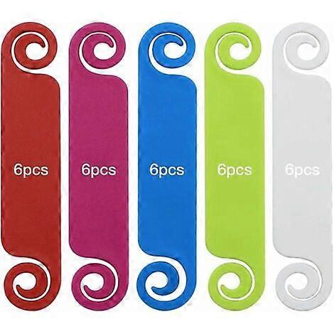 30 Pieces TPR Cable Labels Identification System and Cable Management Marking Multicolor Cable Identification Label for Marking Identifying and Org