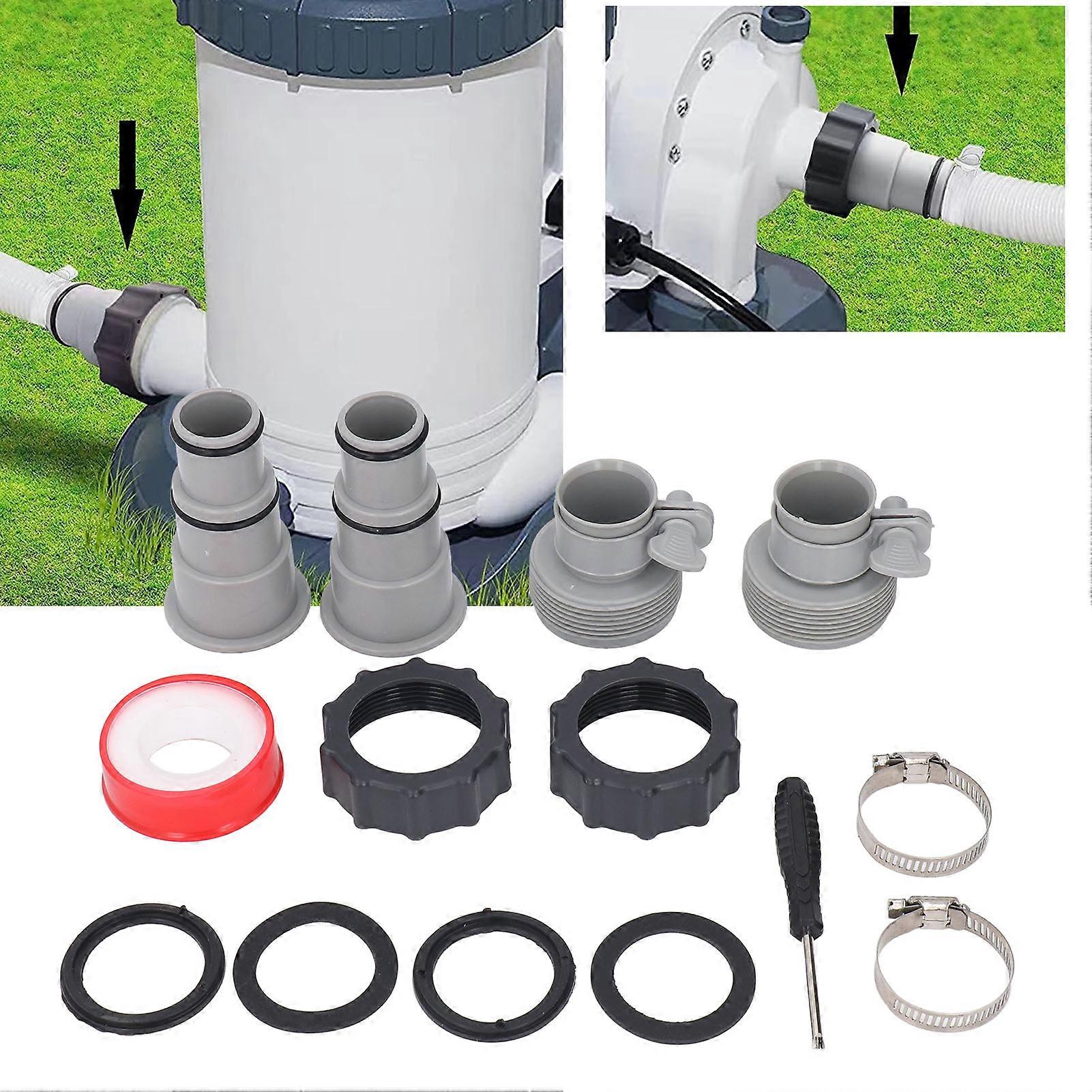 Threaded Hose Adapter Kit for 1.25 & 1.5 Inch Hoses PVC Clamp