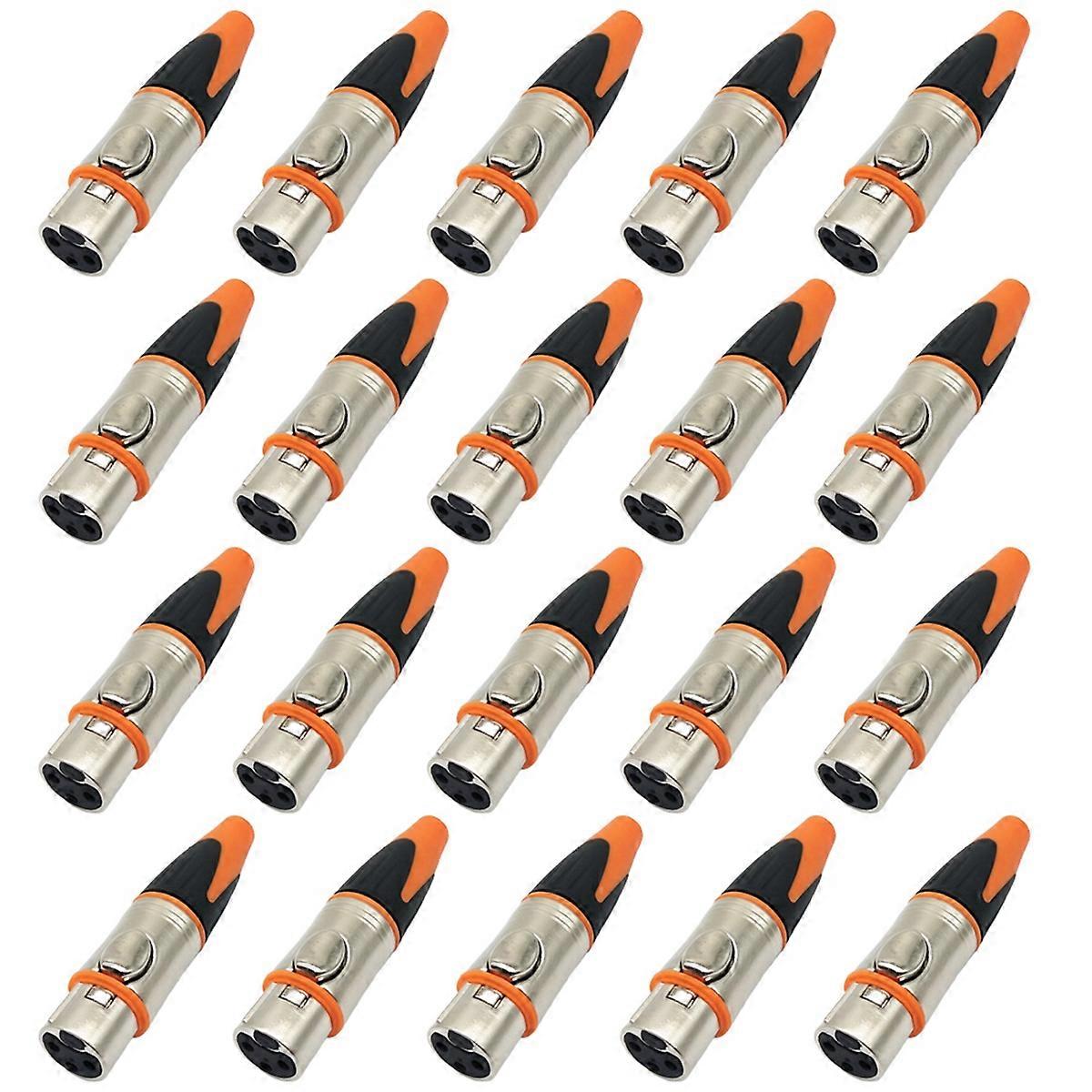 3Pin Waterproof XLR Plug Female/Male 20PCS
