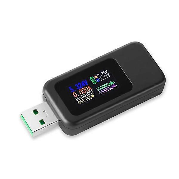 USB 3.0 Tester Power Meter 4-30V 0-6.5A Voltage Current Detector IPS Color Screen