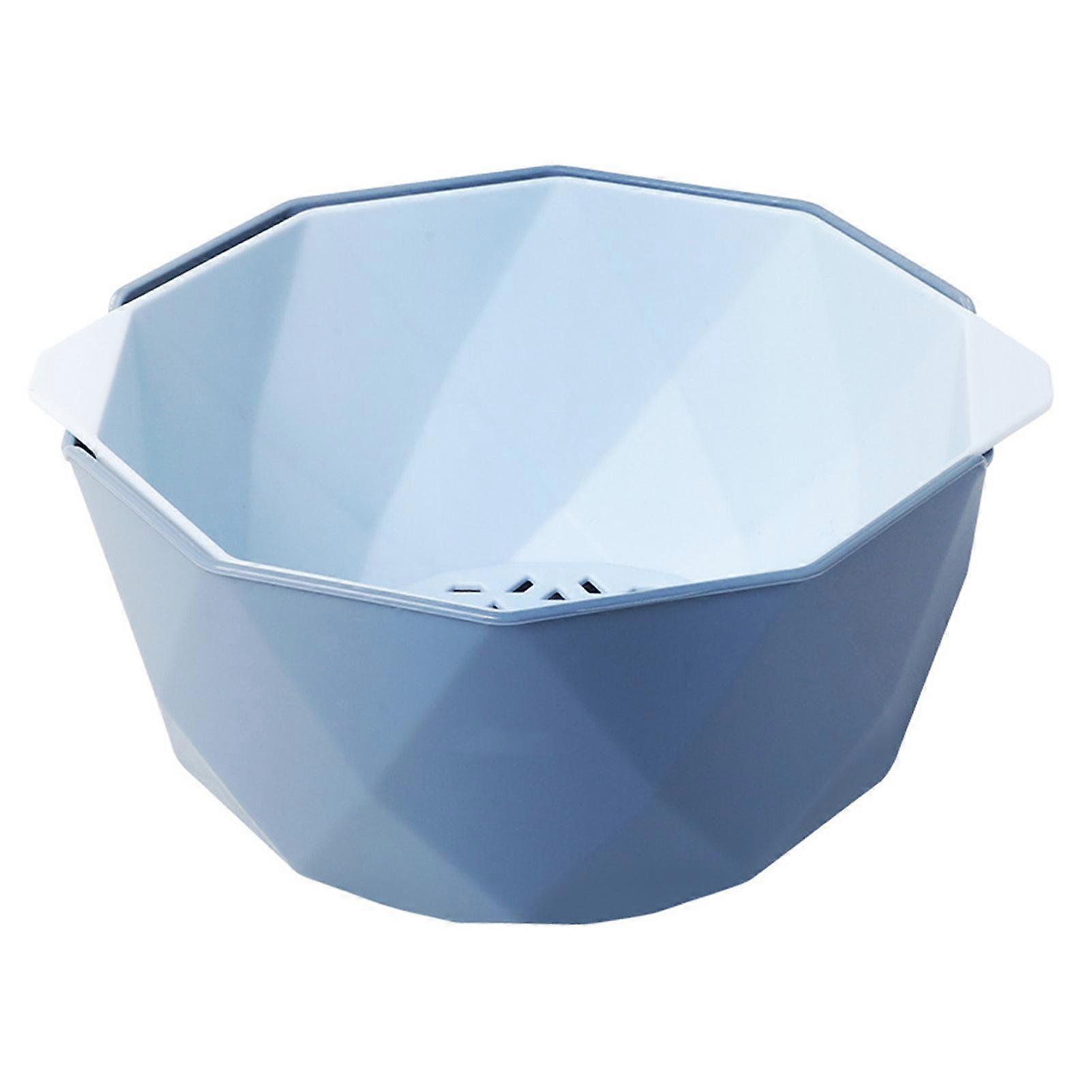 Double Layer Draining Basket 21x19.5x9.5cm Large Capacity Plastic