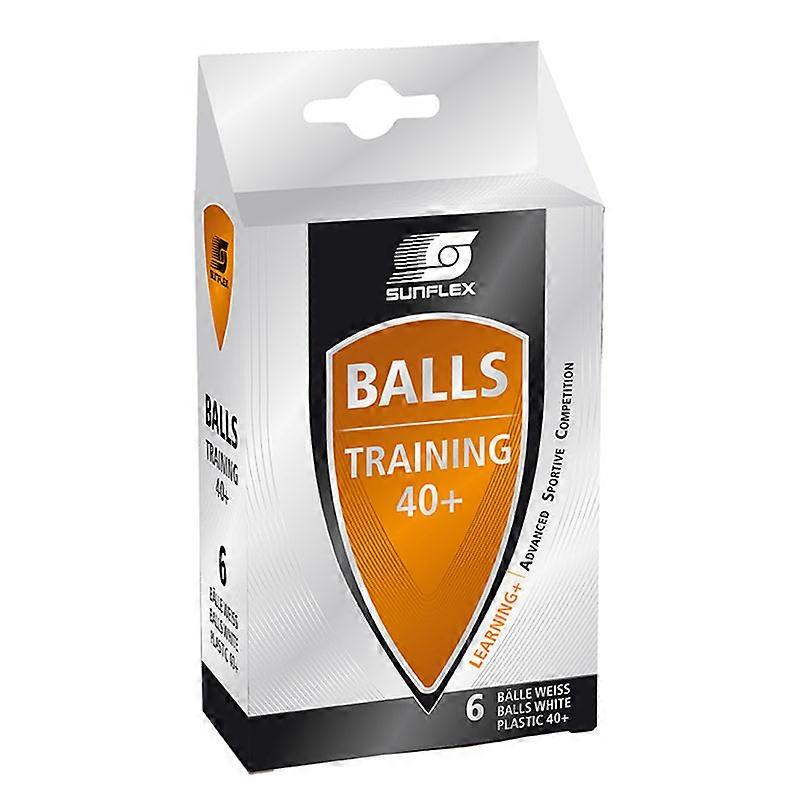 SUNFLEX 1 Pack of 6 Training 40+ Table Tennis Balls