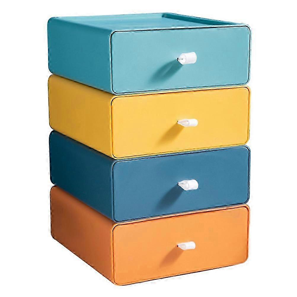 4pcs Practical Drawer Boxes Table Storage Boxes Desktop Storage Drawers