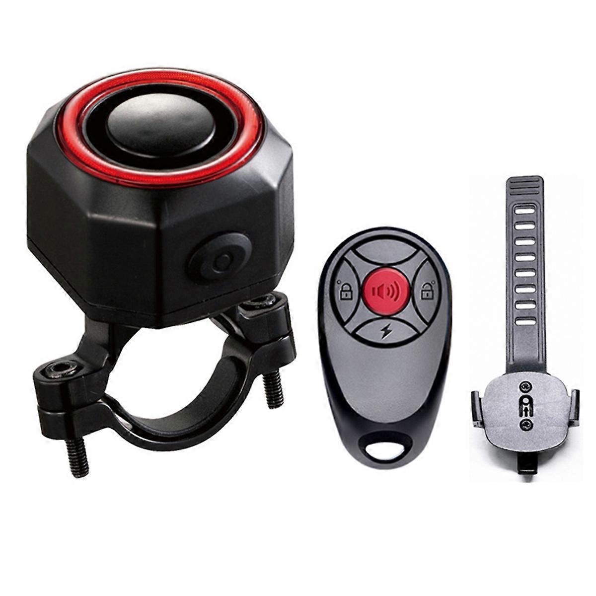 Smart Bicycle Alarm USB Charging Remote Control Anti-Theft 110dB Motorcycle Brake Sensor LED Tail Light Alarm