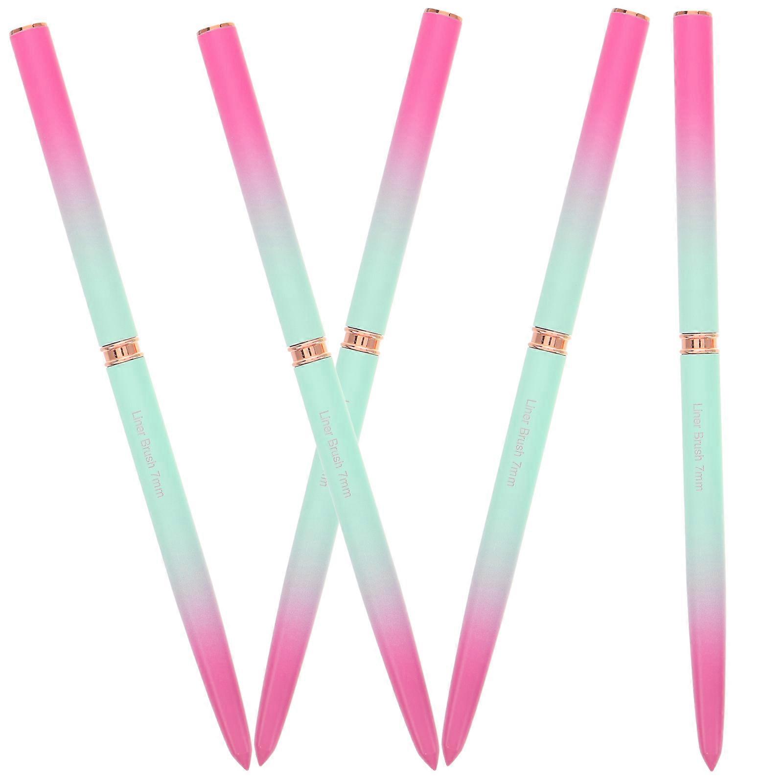 Nail Art Brush Set with Fine Bristle Tips for Precision Gradient Metallic Designs Versatile Aluminum Craft Tools