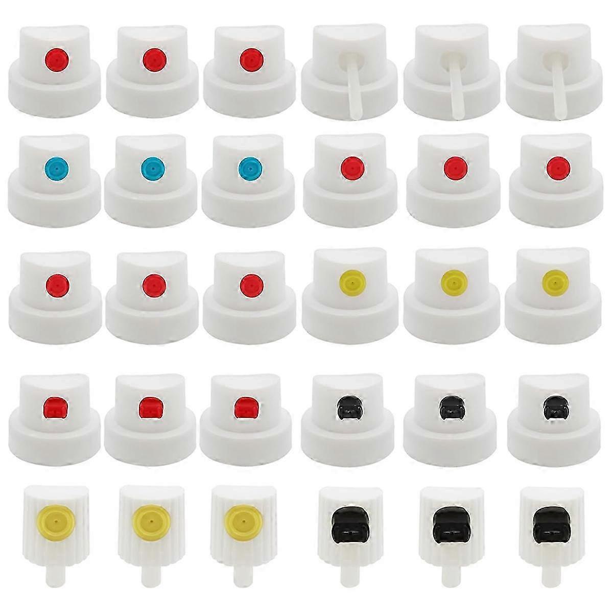 Can Nozzle Paint Caps Replacement Tips - 30 Pack Graffiti Spray Paint Bottles Compatibility