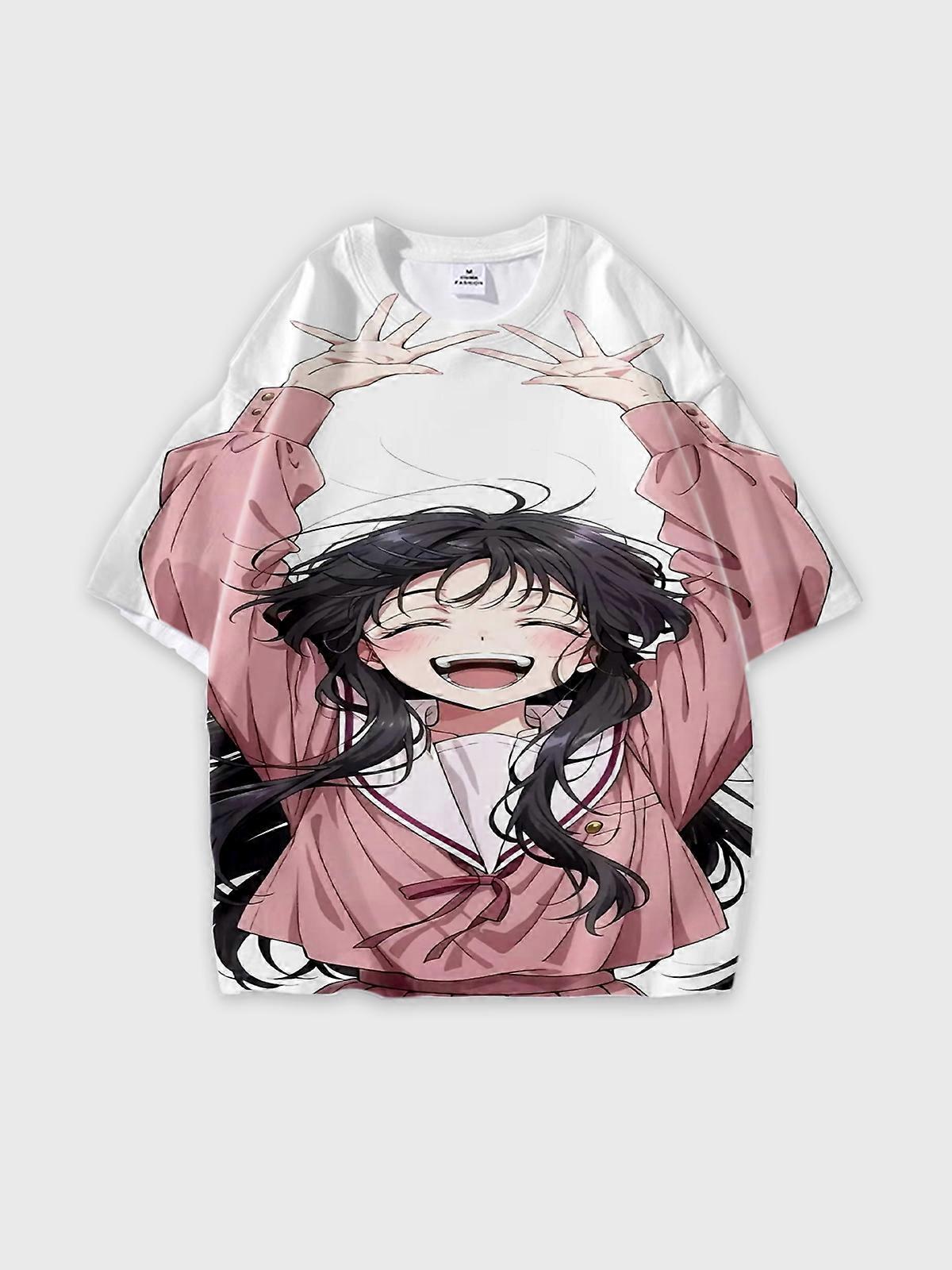 T-Shirt Short Sleeve Round Neck, Summer Casual Loose Graphic Tee, Unisex The Fragrant Flower Blooms with Dignity W3133