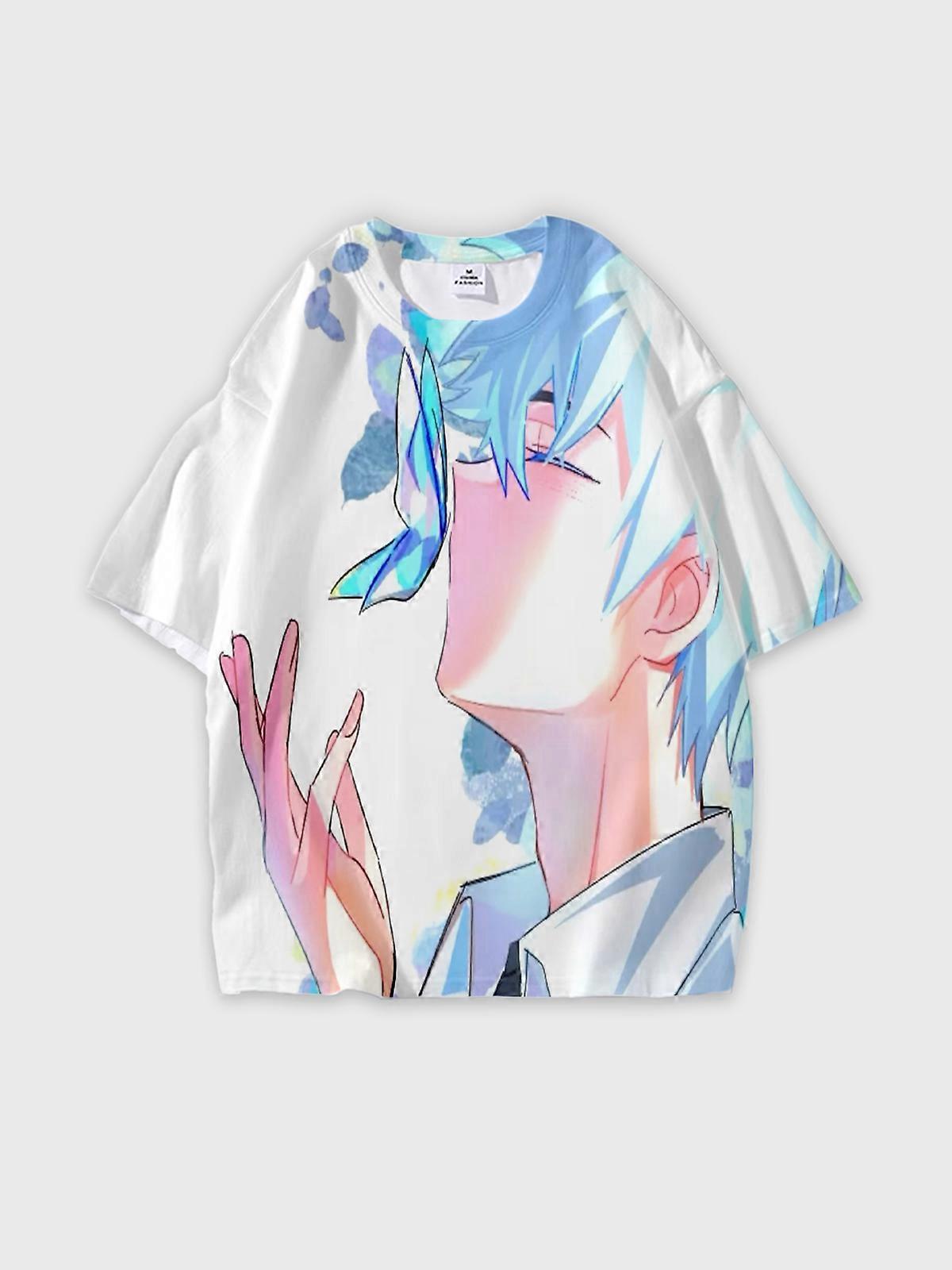 T-Shirt Short Sleeve Round Neck, Summer Casual Loose Graphic Tee, Unisex The Link Click W907