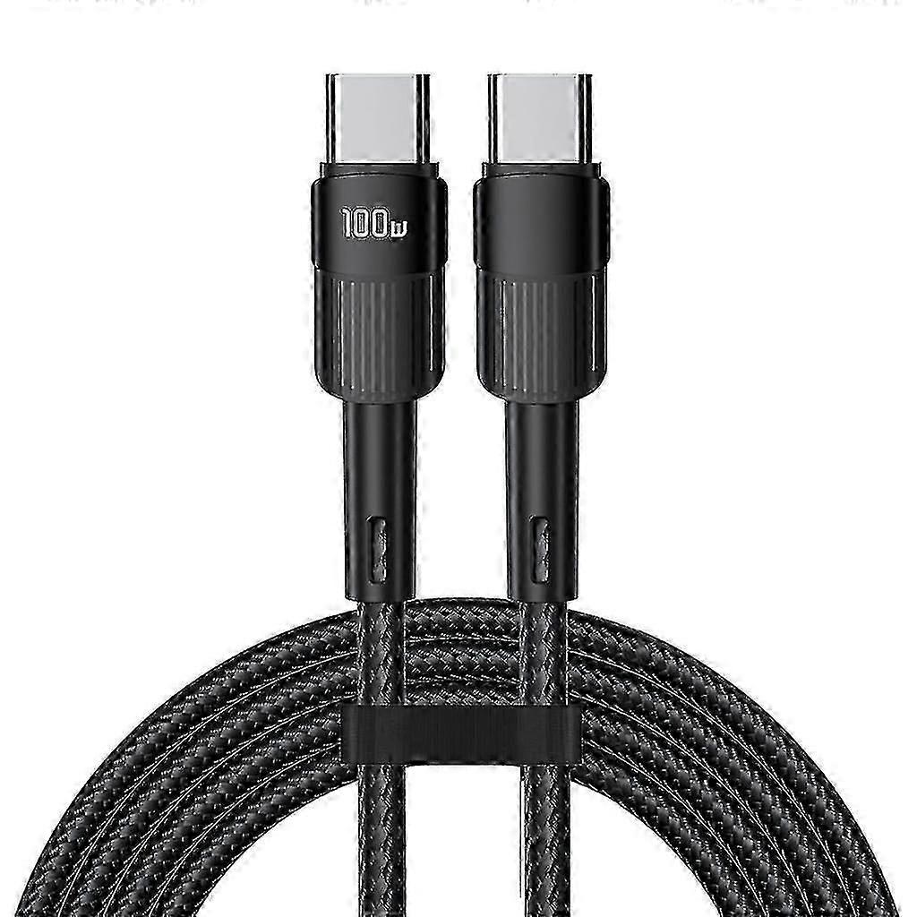 100 W-os USB-C - USB-C PD gyorstöltő kábel 6,6 láb nagysebességű töltőkábel laptop táblagéphez