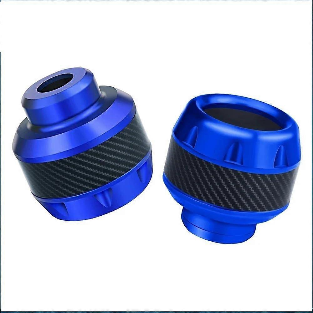 Frame Slider 2X Motorcycle Aluminum Alloy Front Fork Cup Sliders Carbon Fiber Blue