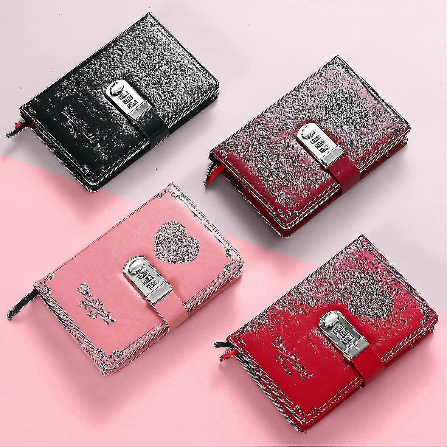 2025 Diary With Lock For Girls - Leather Password Locking Journal Cute Secret Diaries Notebook With Combination Lock For Women Adults B6