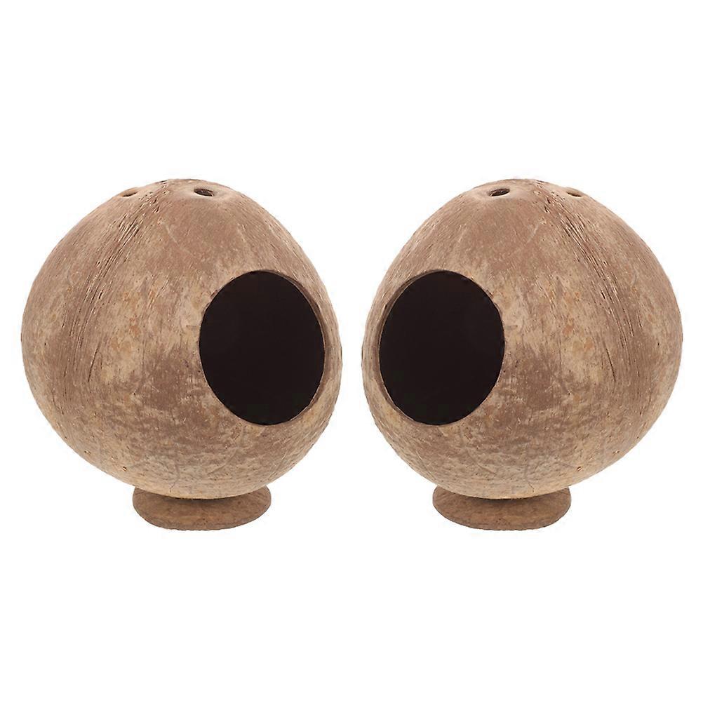 Hamster Coconuts Hut Natural Hideout for 4Pcs Small Pet Sleeping Houses
