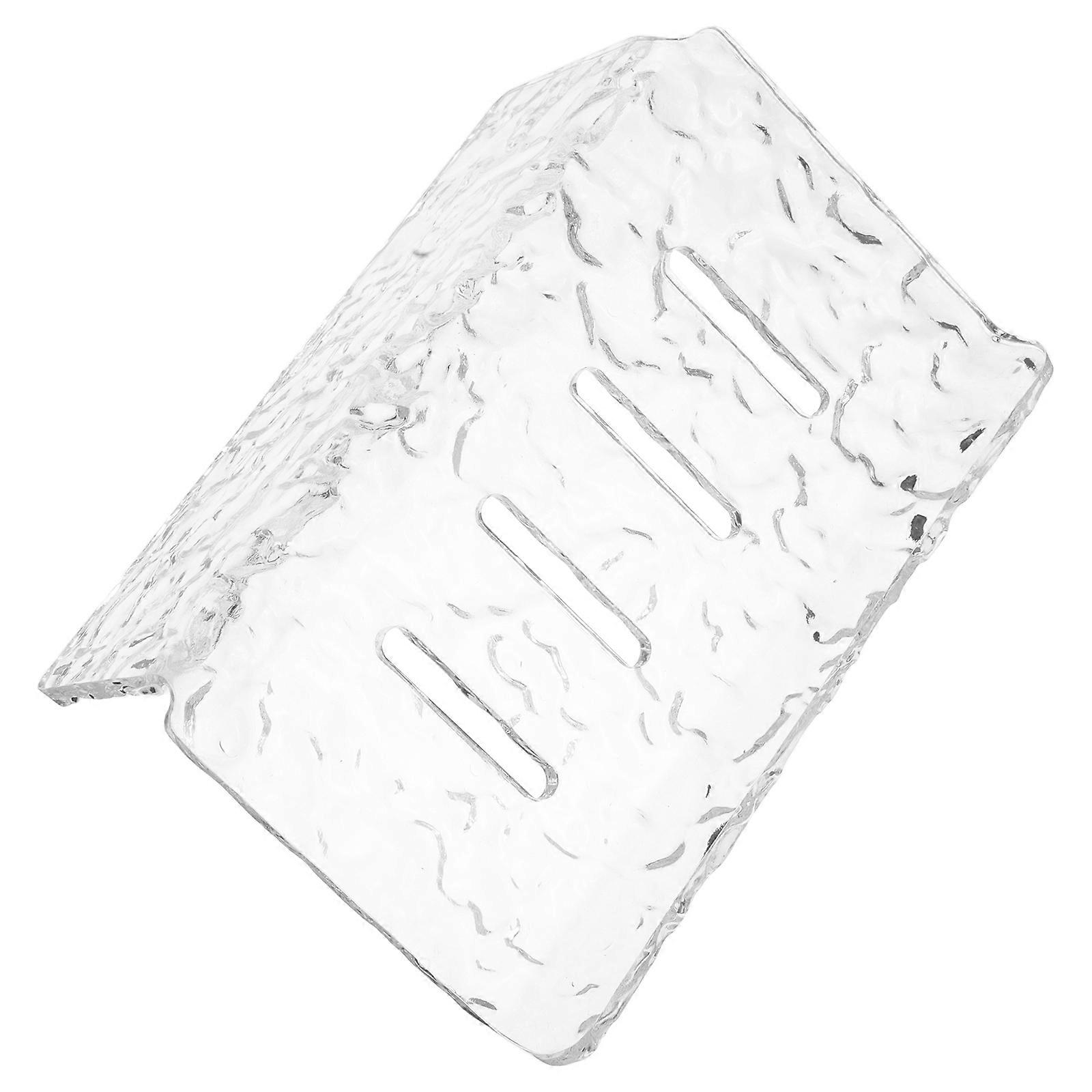 Clear Acrylic Bathroom Soap Dish Holder with Self Draining 4Pcs Set