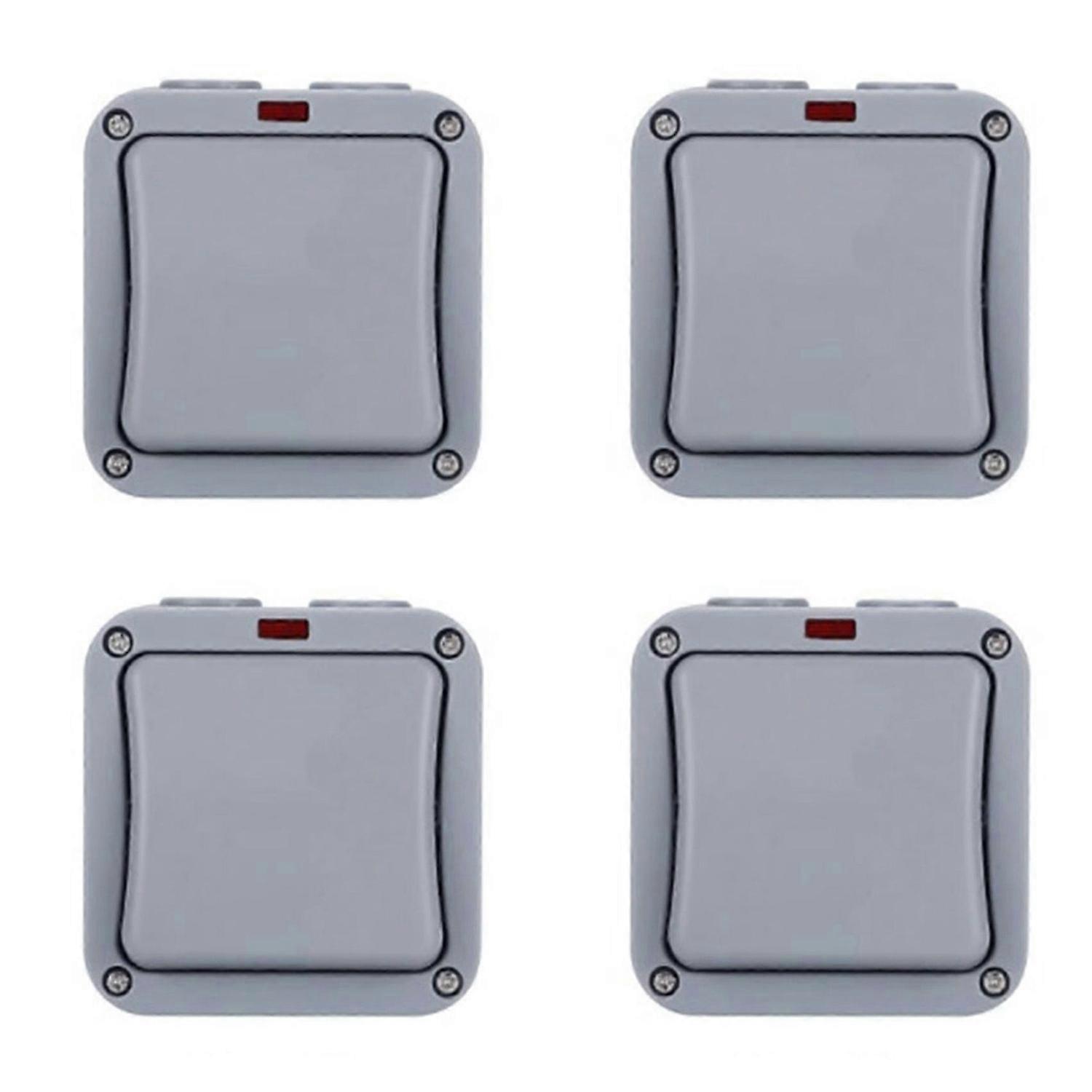 IP66 Wall Electrical Switch 220V Light on Off Security Button (A)