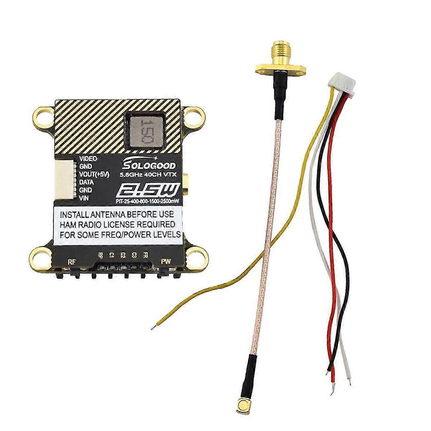SoloGood 5.8G 2.5W 40CH VTX for RC FPV Racing Drone FPV Model
