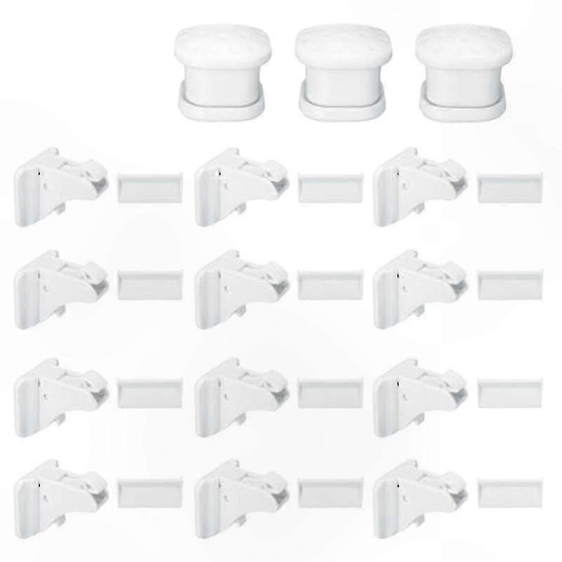 Magnetic Cabinet Locks, 30-Pack Childproof Drawer Safety Kit for Home Security