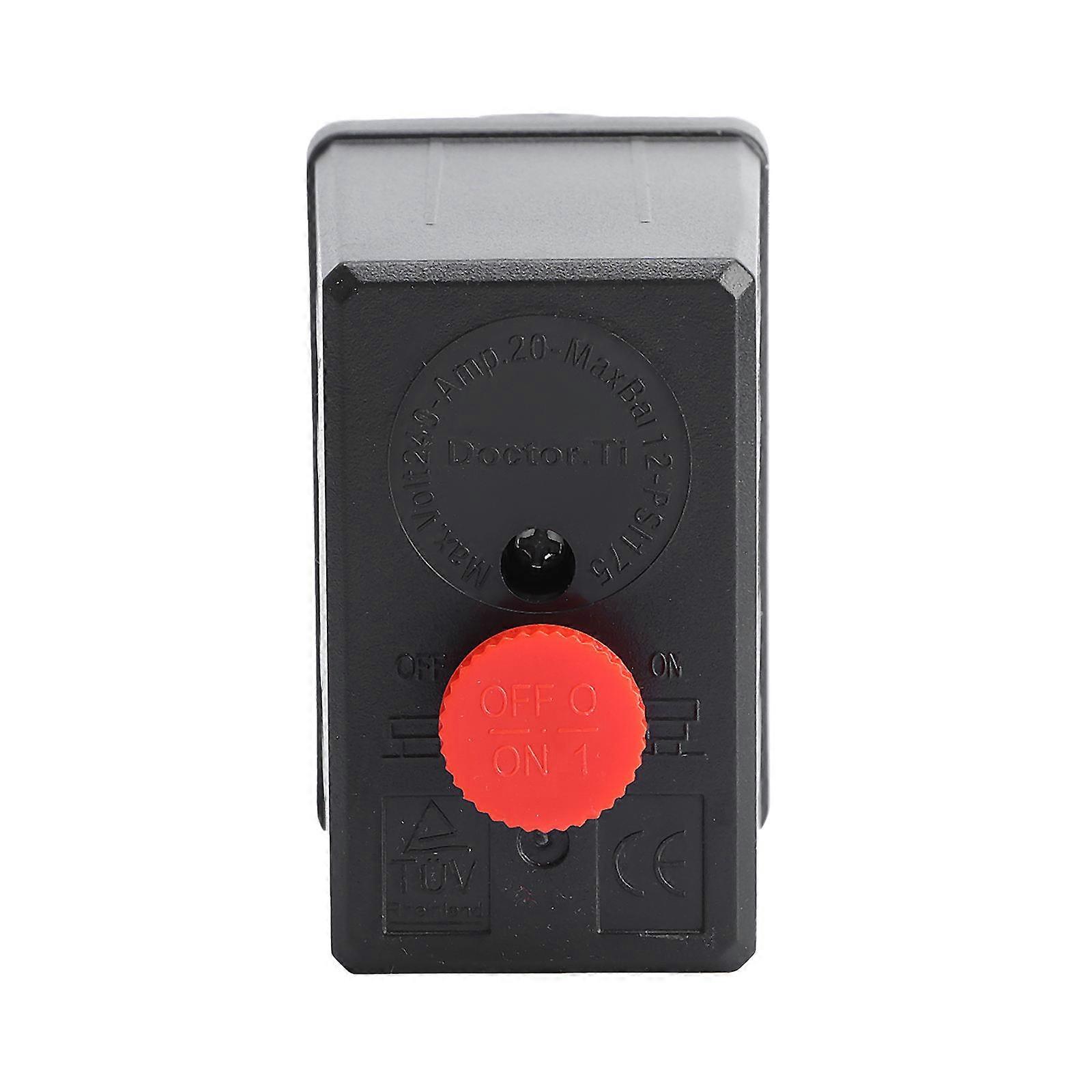 Pressure Control Valve for Air Compressor Pressure Switch 4 Port Black