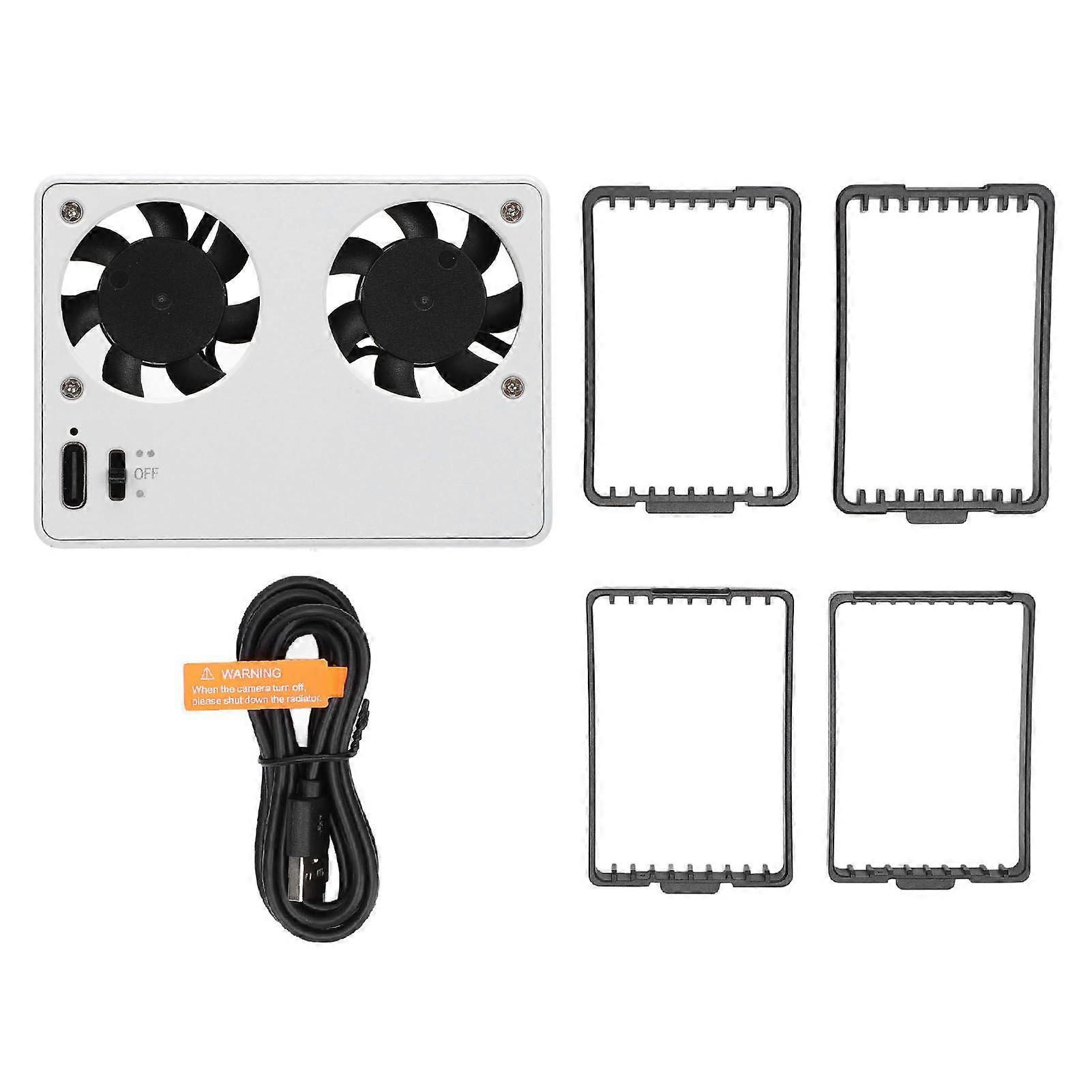 Camera Video Dual Cooling Fan 2 Speed Quiet Semiconductor Fan Camera External Cooling System for A7M4 ZVE1 A6700 A7C2 ZV E10 ZV1