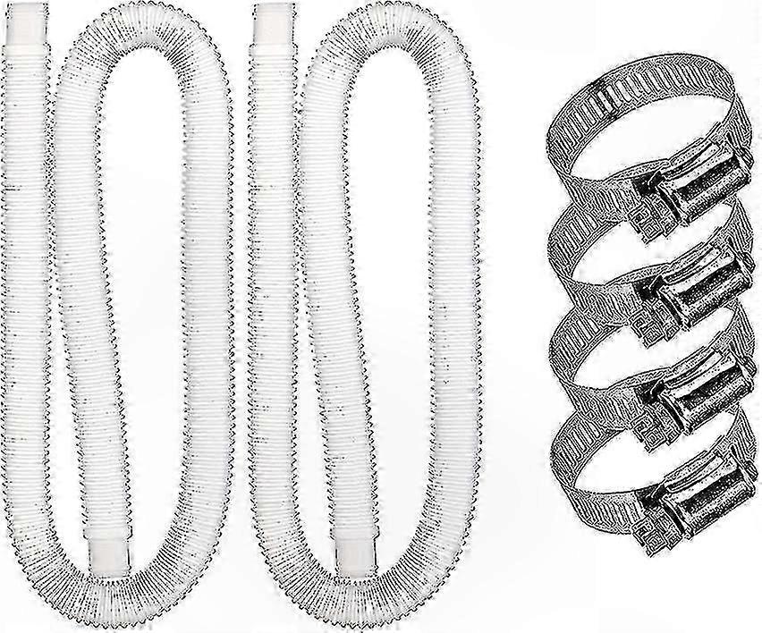 Replacement Pool Hose with Clip, 2 Pack - Easy Installation for Pool Drainage Needs