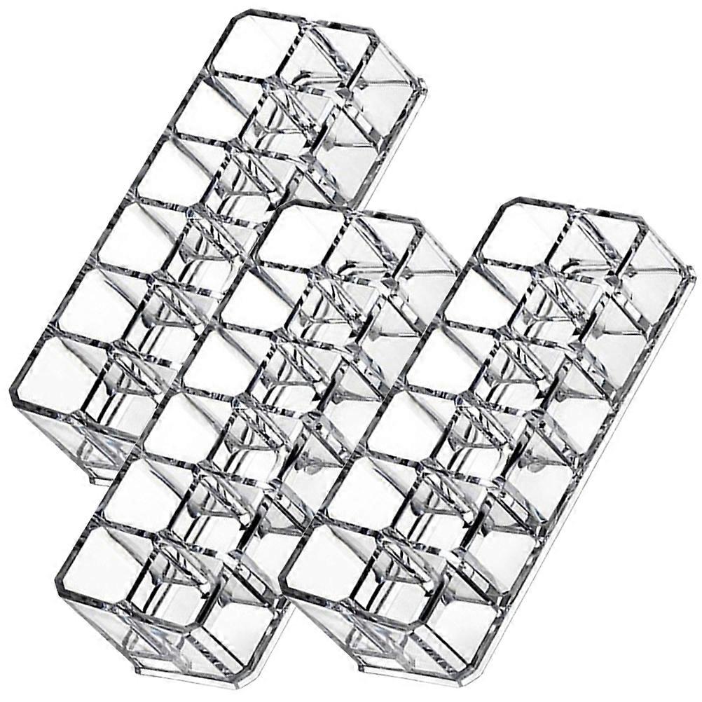 Desktop Lipstick Organizer 12-Slot Holder for Storage 6Pcs Transparent