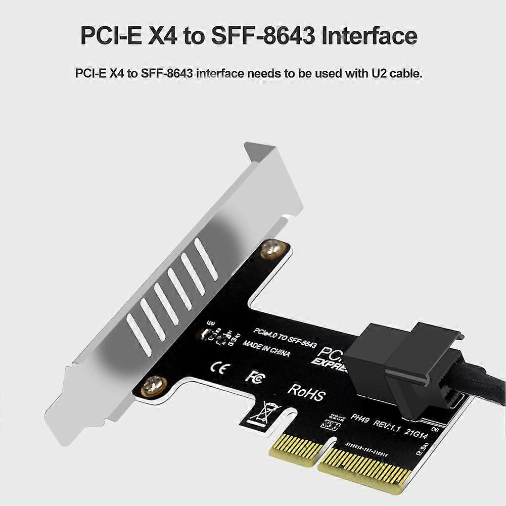 PCI-E to SFF-8643 Expansion Card PCIe X4 to SFF8643 Adapter for PCI-EX4/X8/X16 NVMe SSD Solid State Drive Riser