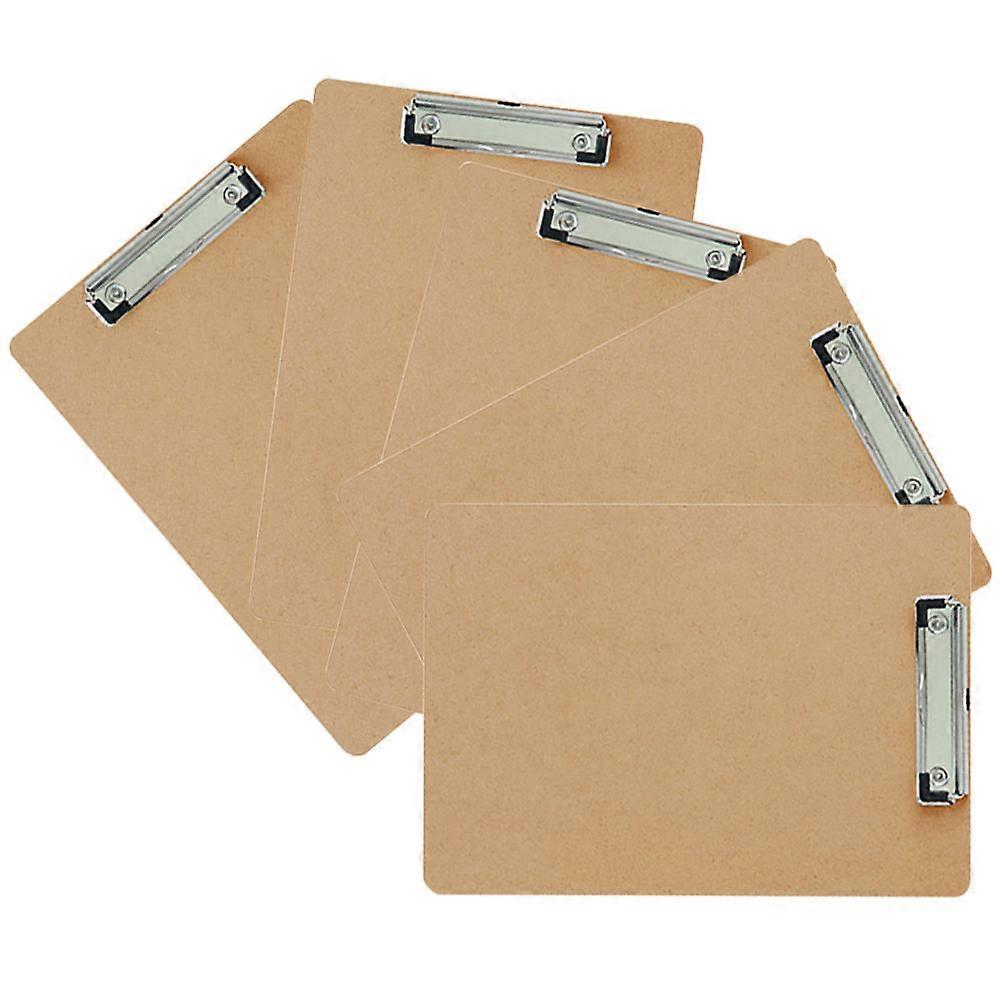 Conference Writing Board 10 Pcs Office File Folder Clip Board Ideal For Formal Occasions Rectangular Light Brown