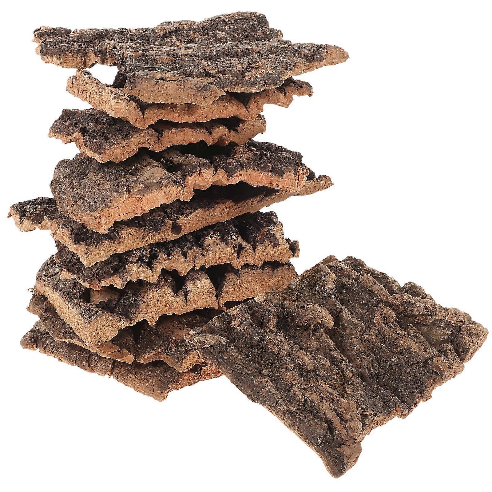 Reptile Tree Bark Basking Platform for Small Pets 20Pcs Set