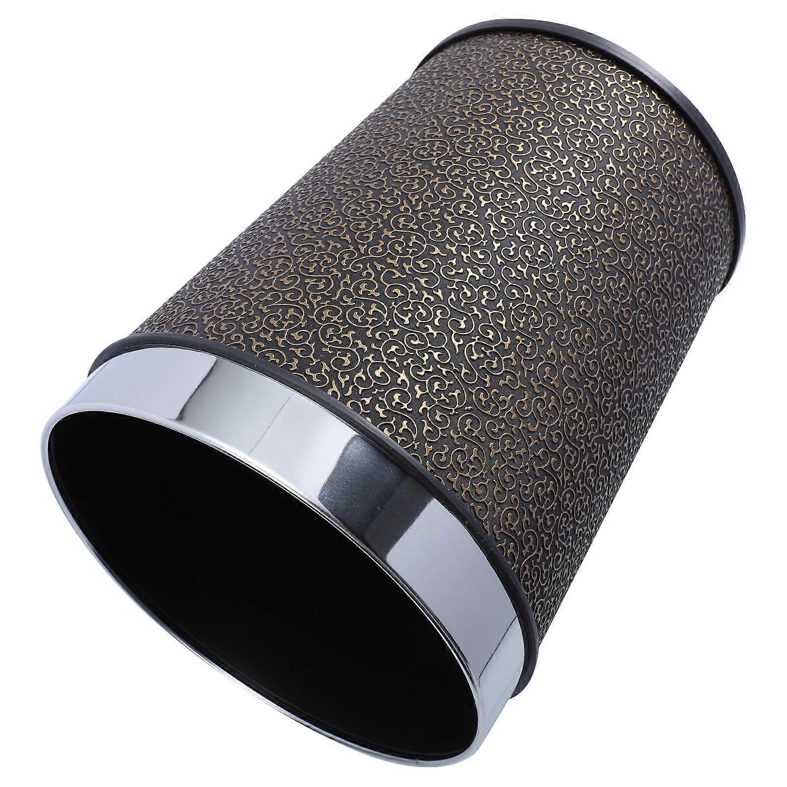 Vintage Waste Bin Retro Style Trash Can for Office 2Pcs