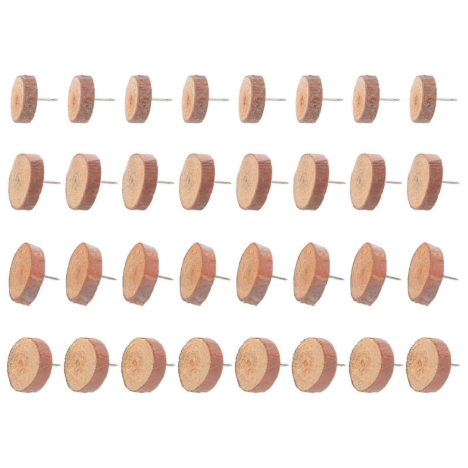 Decorative Wooden Push Pins for Holding Items 200Pcs Cork Board Thumbtacks