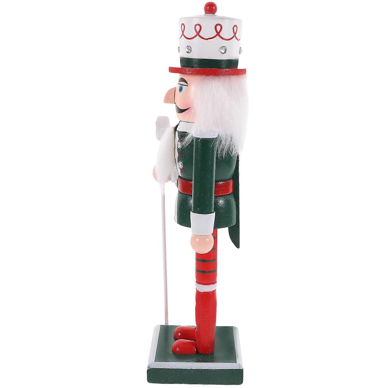 Wooden Nutcracker for Decoration 2Pcs Christmas Nutcracker Figure Set