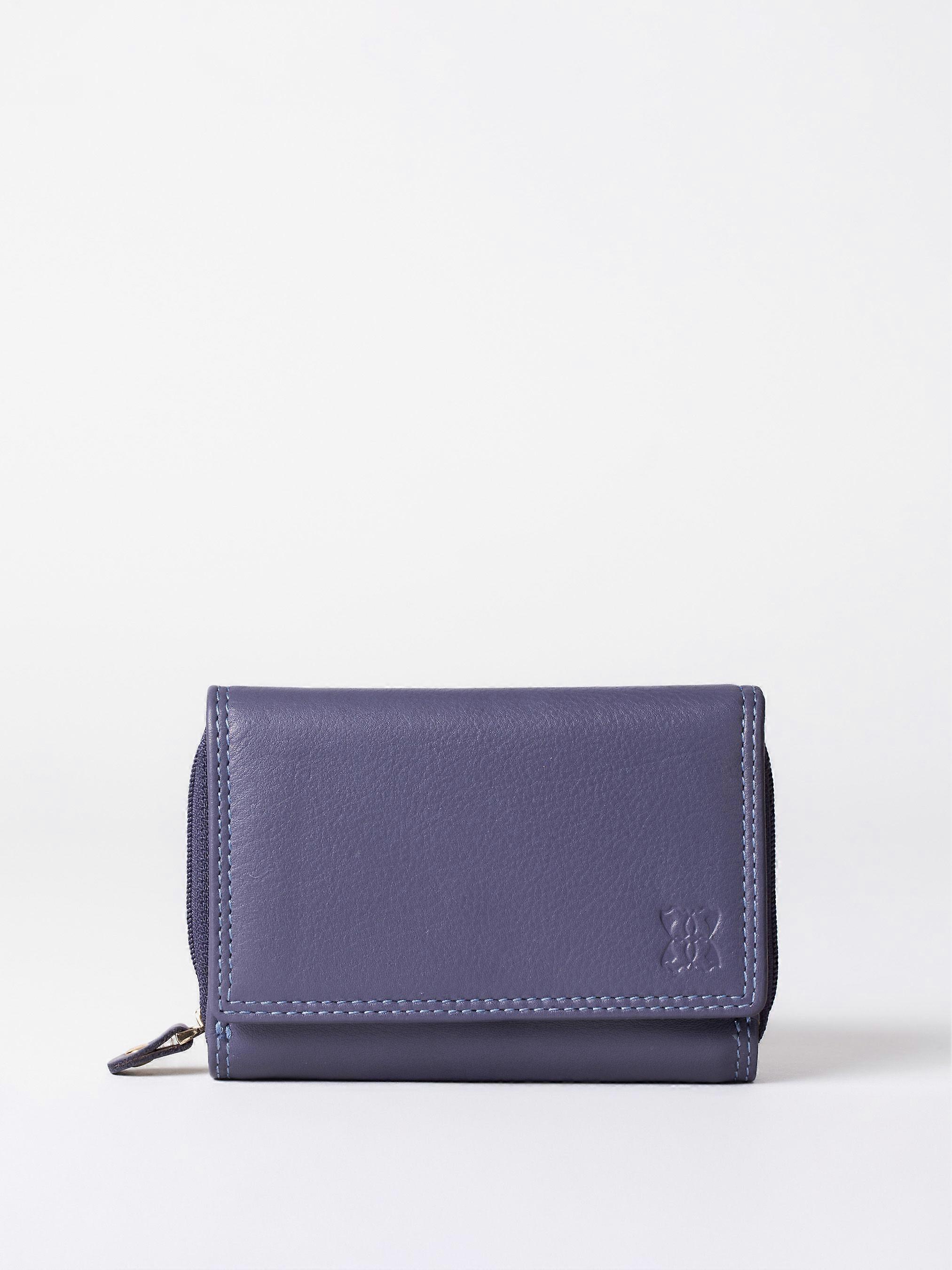Small Leather Purse in Purple