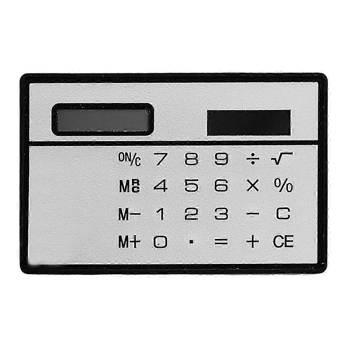8 Digit Solar Power Calculator with Touch Screen Credit Card Design 2025