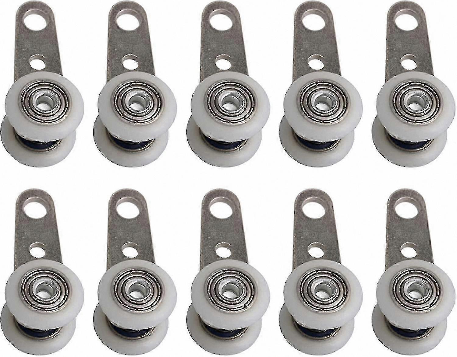 10 Pack Replacement Rollers for Bay Windows and Sliding Doors - Metal Plastic Wheels