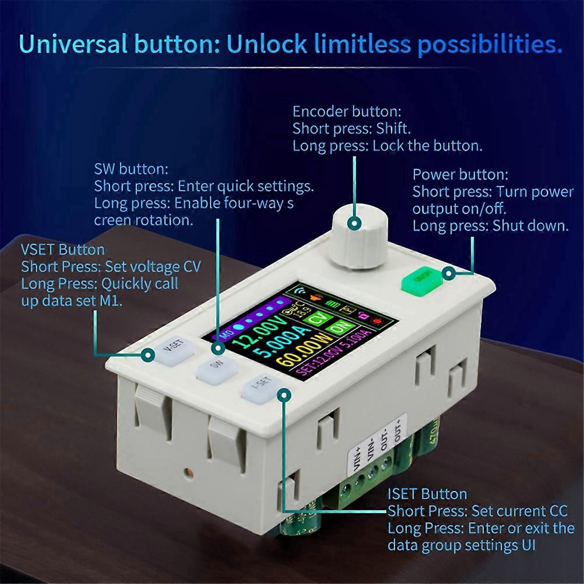 SK60S Adjustable DC Regulated Power Supply+IR Kit Constant Voltage Constant Current 5A 60W Step-Down Module