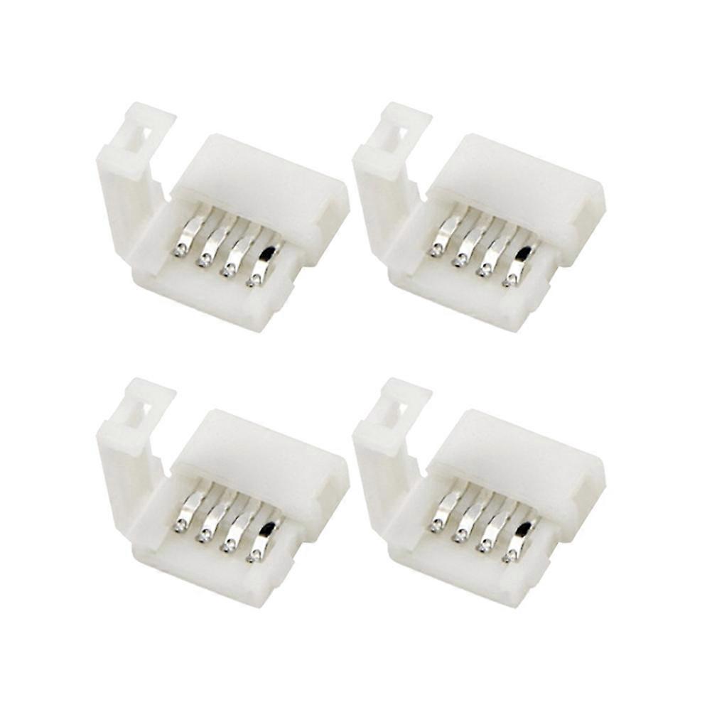 Tape Light Connector LED Strip Adapter for Diy Projects Home Decoration White Abs Material Quick Power Connection 10Pcs