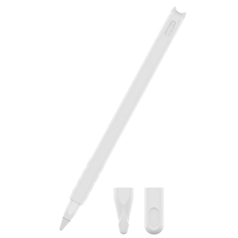 White Silicone Case Protective Cover for Stylus Pen 9Pcs Holder Set