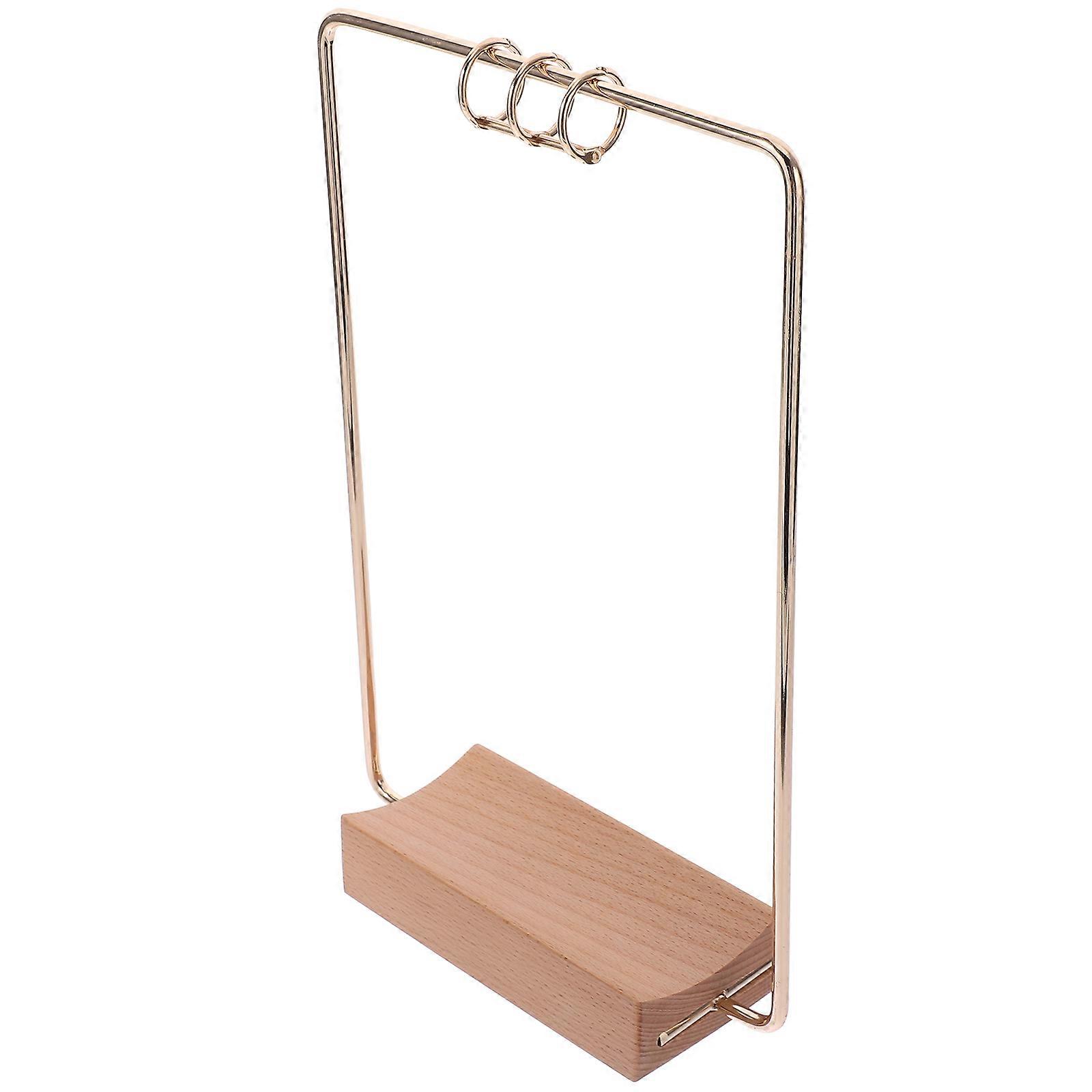 Golden Iron Flip Calendar Stand Rack for Desk Display with 3Sets for Home Office Use