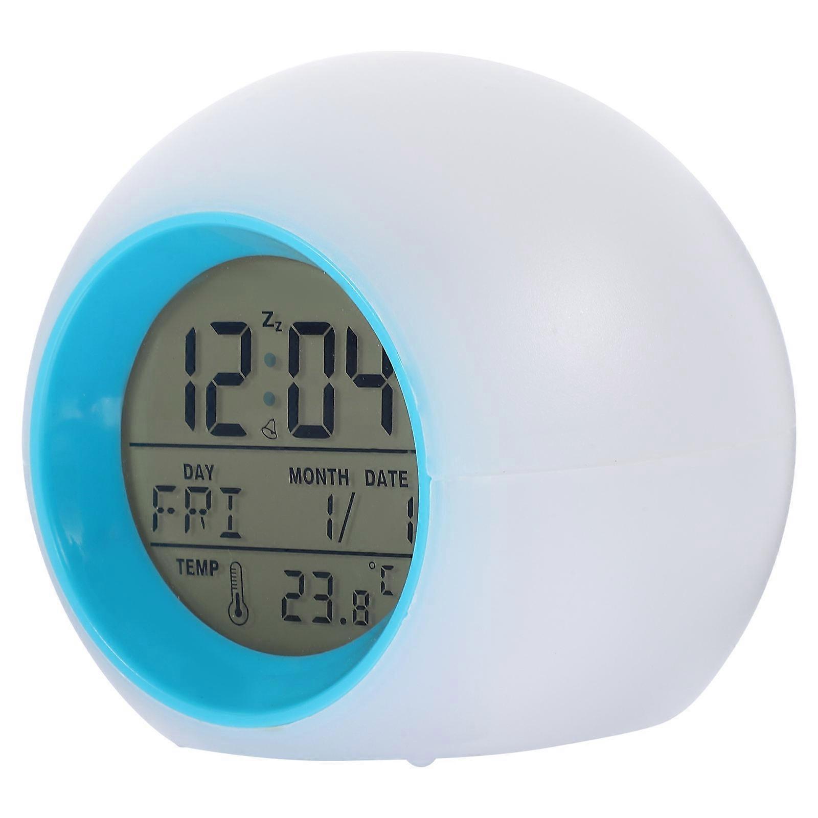 Night Light Clock Bedside Children's Round Alarm Clock 3Pcs Pack