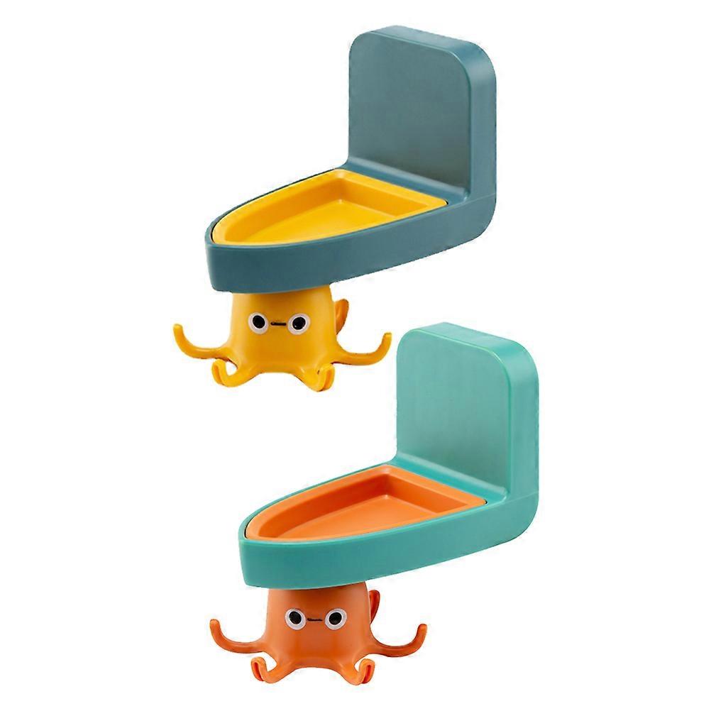 Wall-Mounted Shower Brackets Hanging Hooks For Home Use 10x7x12cm Punch-Free Technology 4Pcs