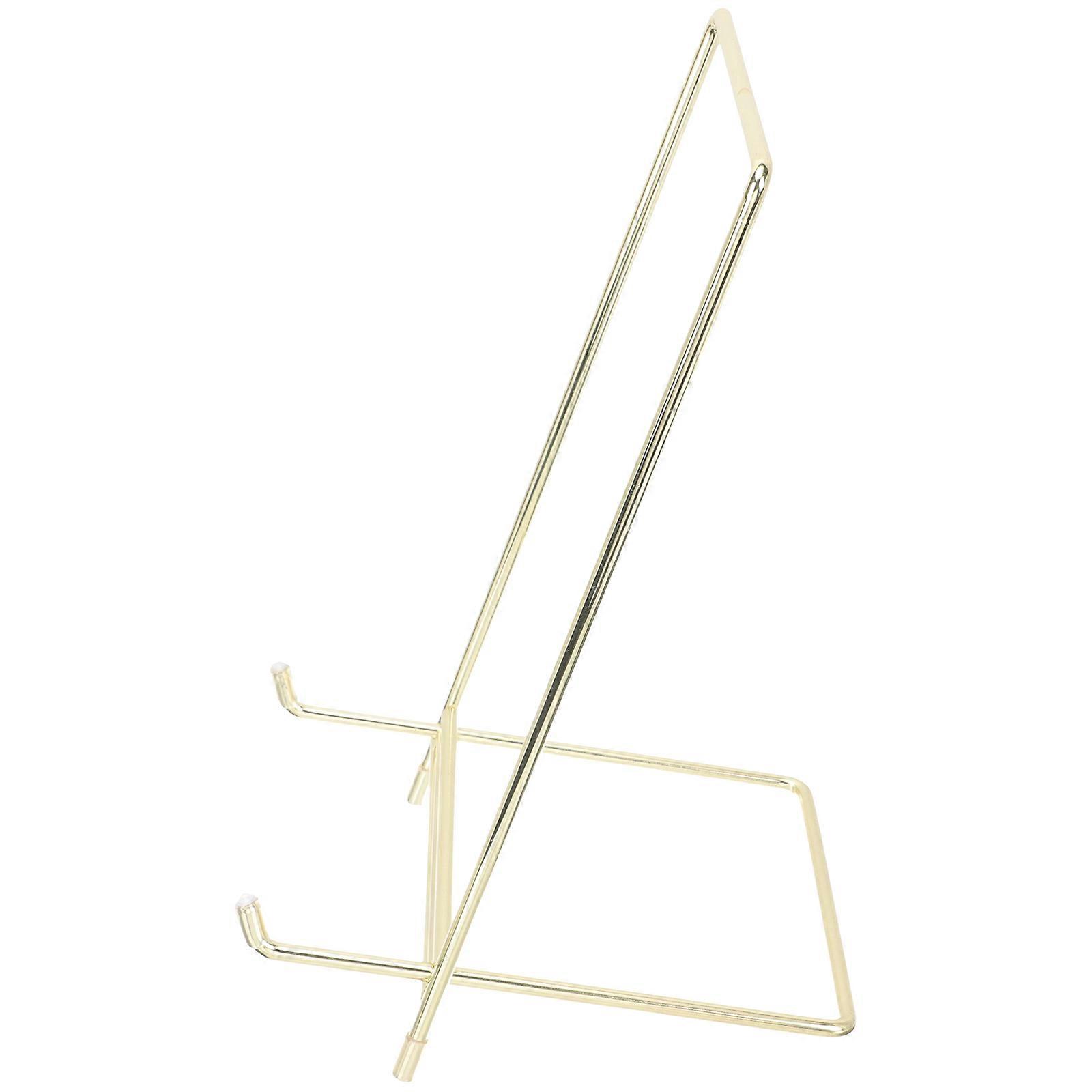 Picture Frame Stand for Display with 4Pcs Gold Plate Holders