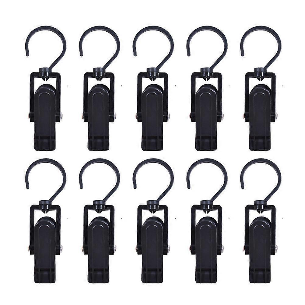 Curtain Clips Plastic Hooks for Storage 20Pcs Black