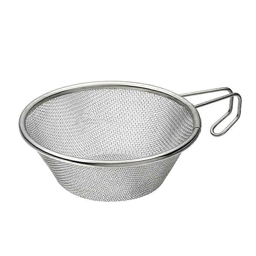 Strainer Sieve for Kitchen Use 2Pcs Stainless Steel Colander Silver