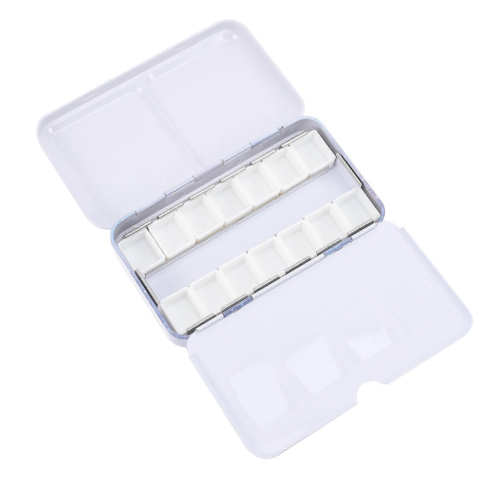 Portable Watercolor Pigment Box 1 Set For Artists Compact Shape Blue Practical Design