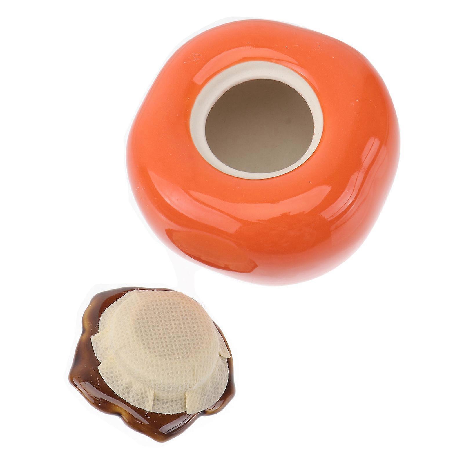 Pumpkin Shaped Storage Container for Food Storage Use 2Pcs Orange