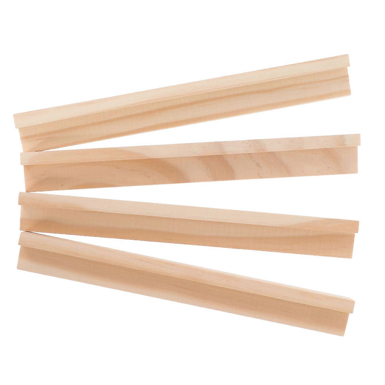 Wooden Domino Trays 20Pcs Rectangular Display For Domino Tiles In Beige Perfect For Hands-Free Gameplay During Indoor Activities